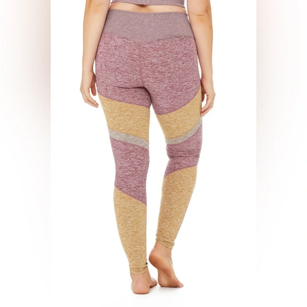ALO Yoga AloSoft Sheila Legging Dragonfruit Heather/Carmel - Picture 4 of 13